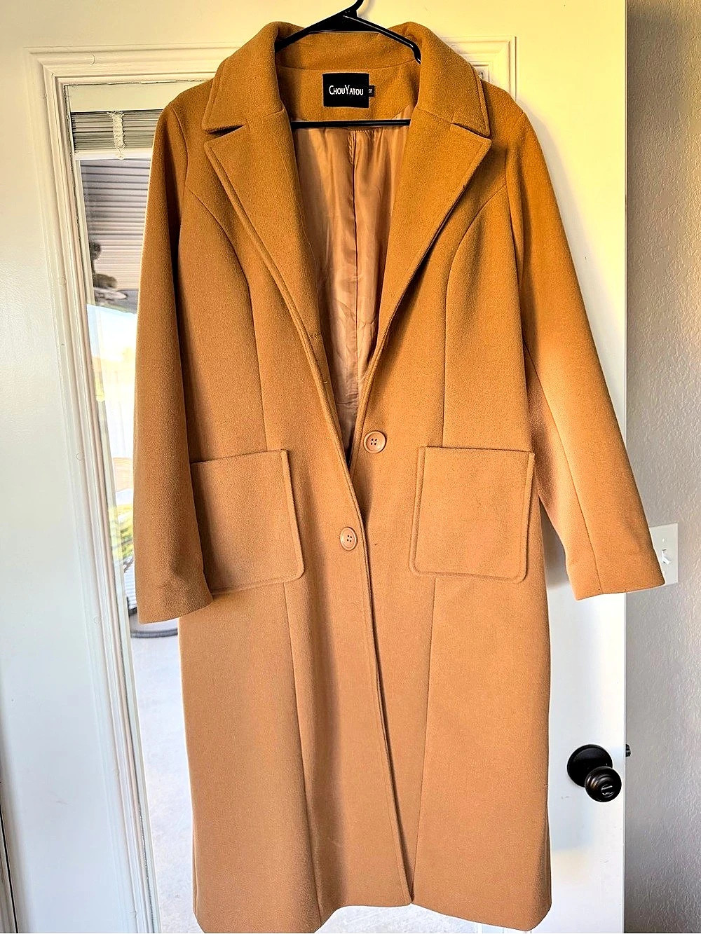 Women's Wool Blend Coat in Brown Like New